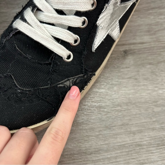 Golden Goose Mid Star Black High Top Skater Sneakers Streetwear Italian Size 37 - Picture 10 of 12